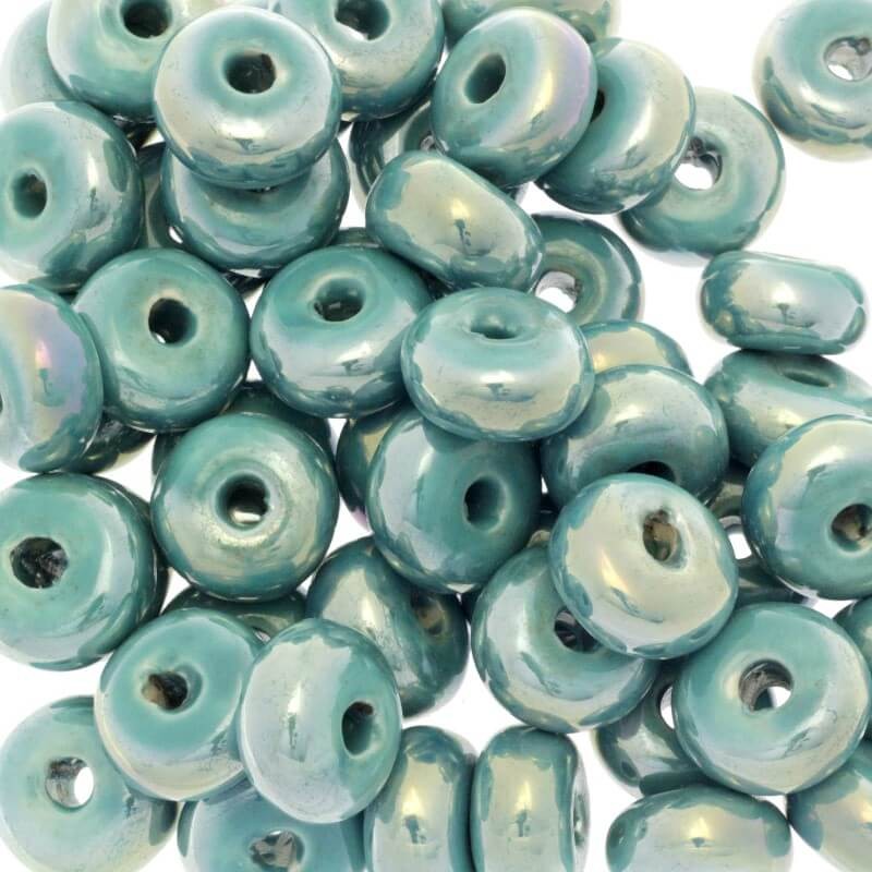 Ceramic beads / 22mm turquoise beads 1pc COP22Z11DA