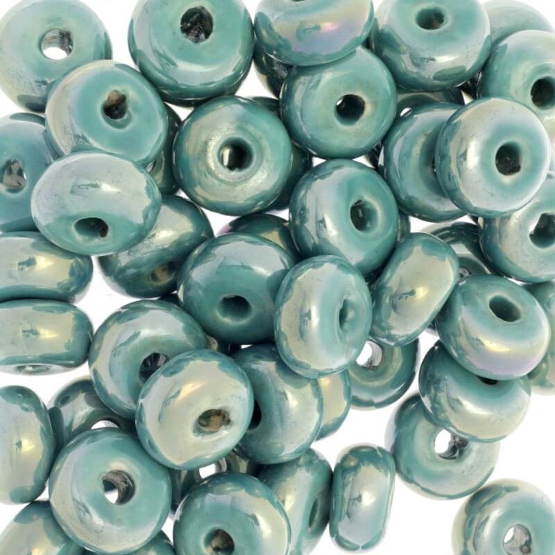 Ceramic beads / 22mm turquoise beads 1pc COP22Z11DA