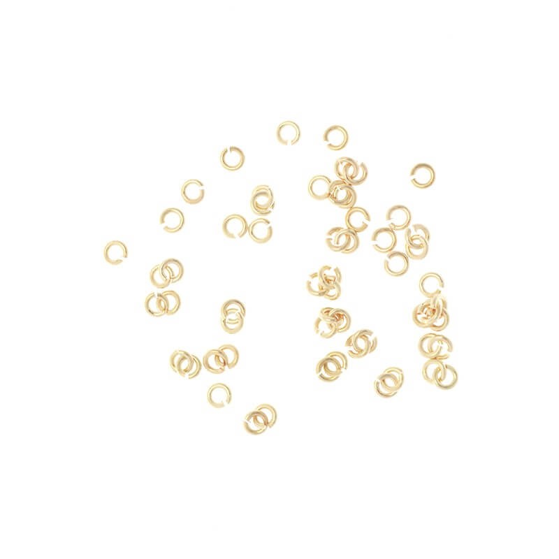 Cut assembly rings, golden 3x0.6mm, 200pcs SMKO0306KG