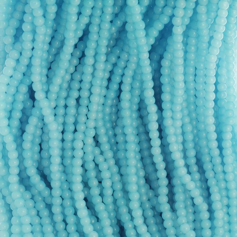 Pastels / glass beads 4mm blue 190 pieces SZPS0408