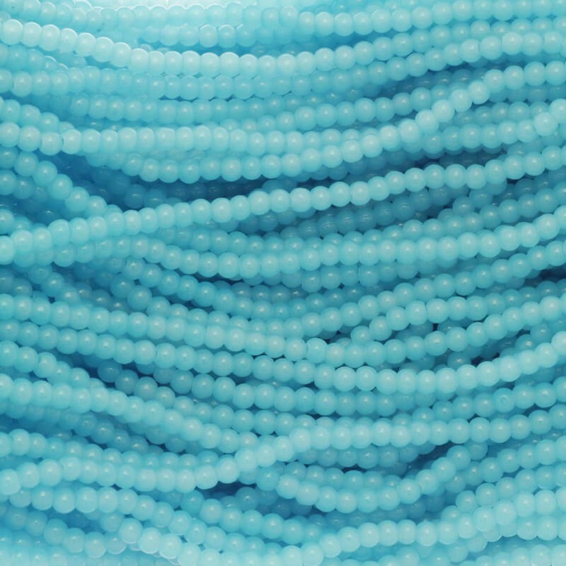 Pastels / glass beads 4mm blue 190 pieces SZPS0408