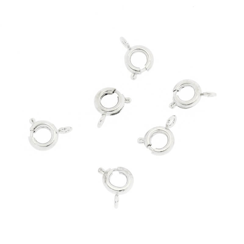 Clasps for bracelets / federing 6mm silver 5pcs ZAPSR01PL