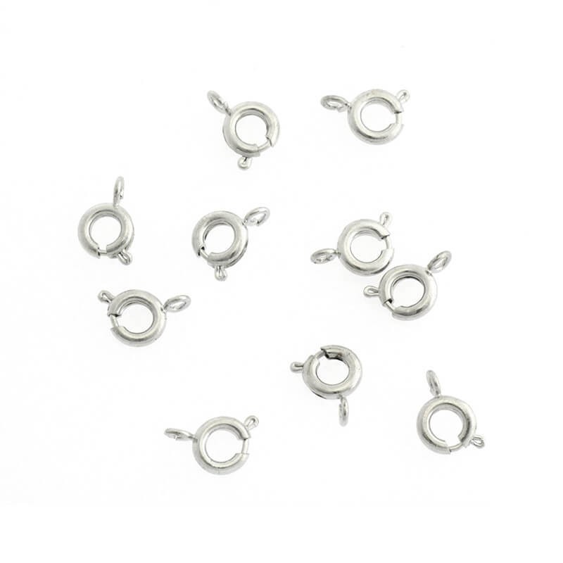 Clasps for bracelets / federing 6mm dark silver 5pcs ZAPSR01CS