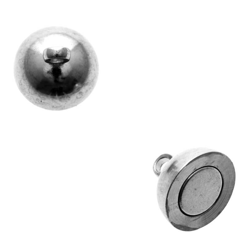 Magnetic clasps 8mm silver 1pc ZAPMG06