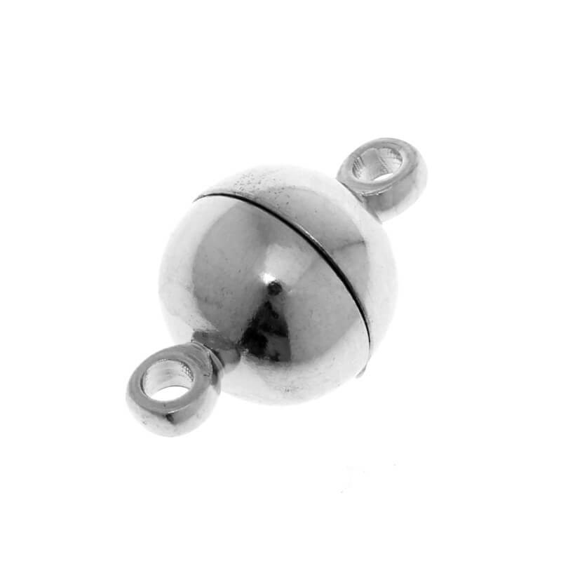 Magnetic clasps 8mm silver 1pc ZAPMG06