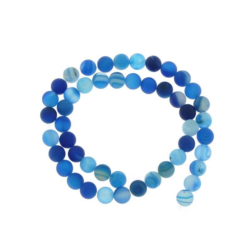 Agate beads matte turquoise beads 8mm 46pcs (cord) KAAGM0815