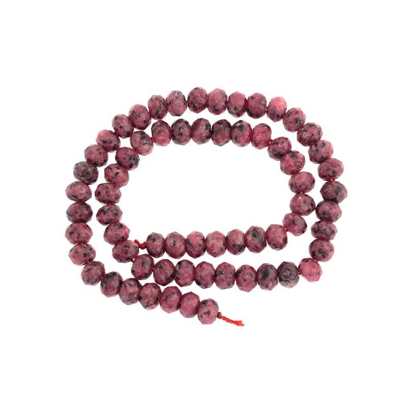 Rhodonite faceted bracelets for bracelets 10pcs 8x5mm KAOS0815