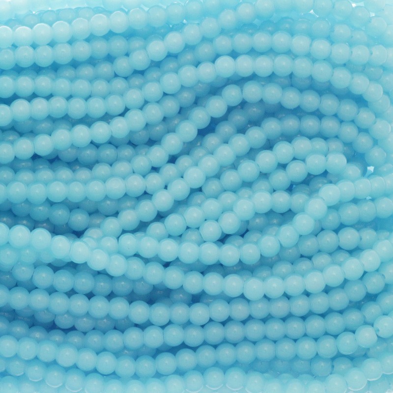 Pastels / glass beads 6mm blue 140 pieces SZPS0608