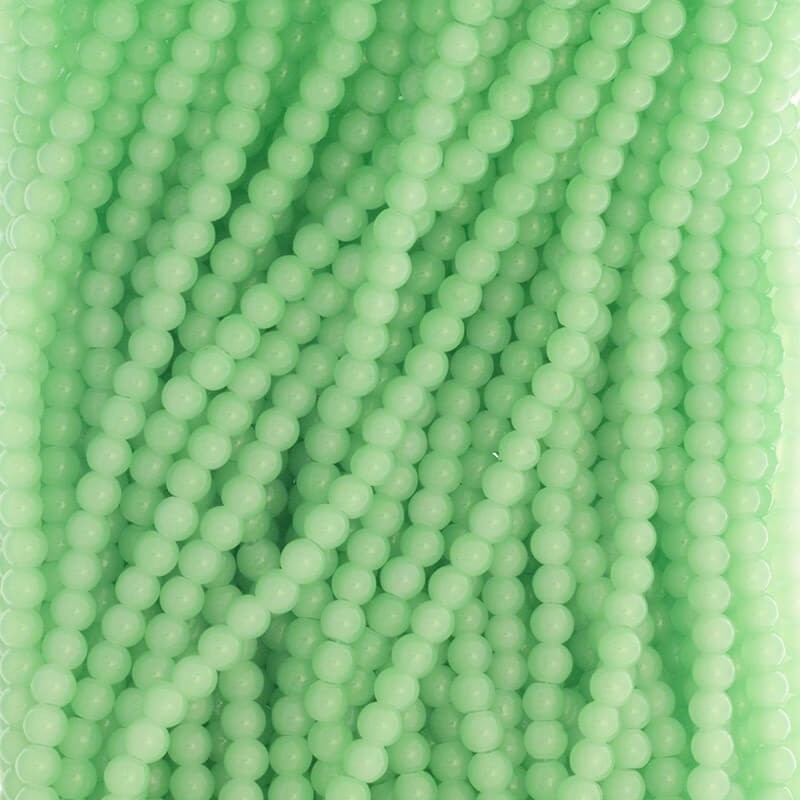 Pastels / glass beads 6mm green 140 pieces SZPS0611