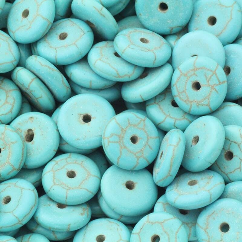 Turquoise howlite beads / spacers 10x3mm 120pcs HOTUPRZE07