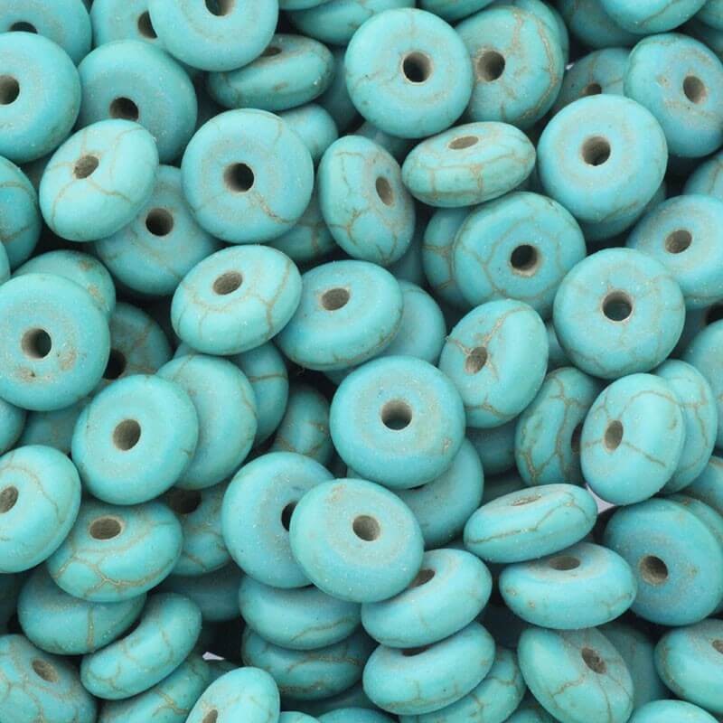 Turquoise howlite beads / spacers 8x3mm 10pcs HOTUPRZE04