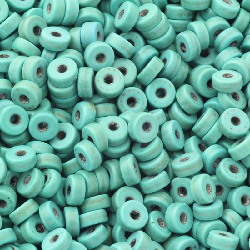 Simple beads / spacers howlite turquoise 4x2mm 20pcs HOTUPRZE01