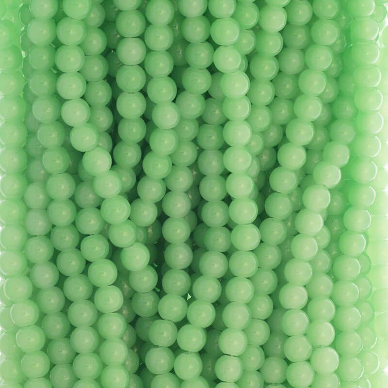 Pastels / glass beads 8mm green 104 pieces SZPS0811