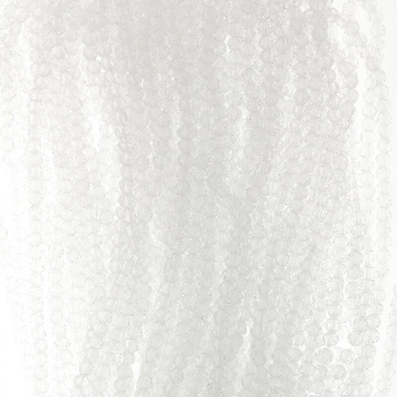 Koraliki kryształki kulki 4mm białe 90szt  SZKRKU04001