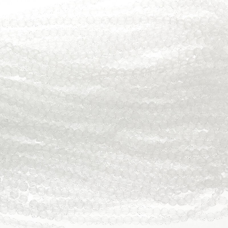 Koraliki kryształki kulki 4mm białe 96szt  SZKRKU04001