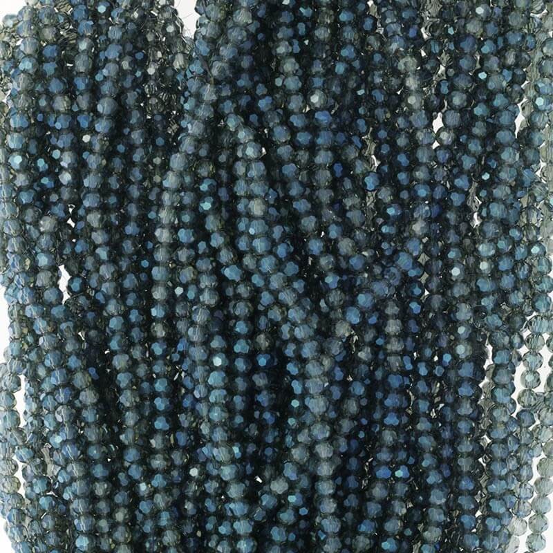 Crystal beads 4mm beads gray / navy chameleon 96pcs SZKRKU04036