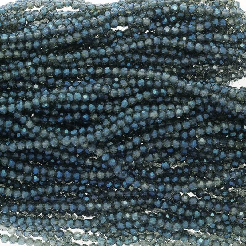 Crystal beads 4mm beads gray / navy chameleon 96pcs SZKRKU04036