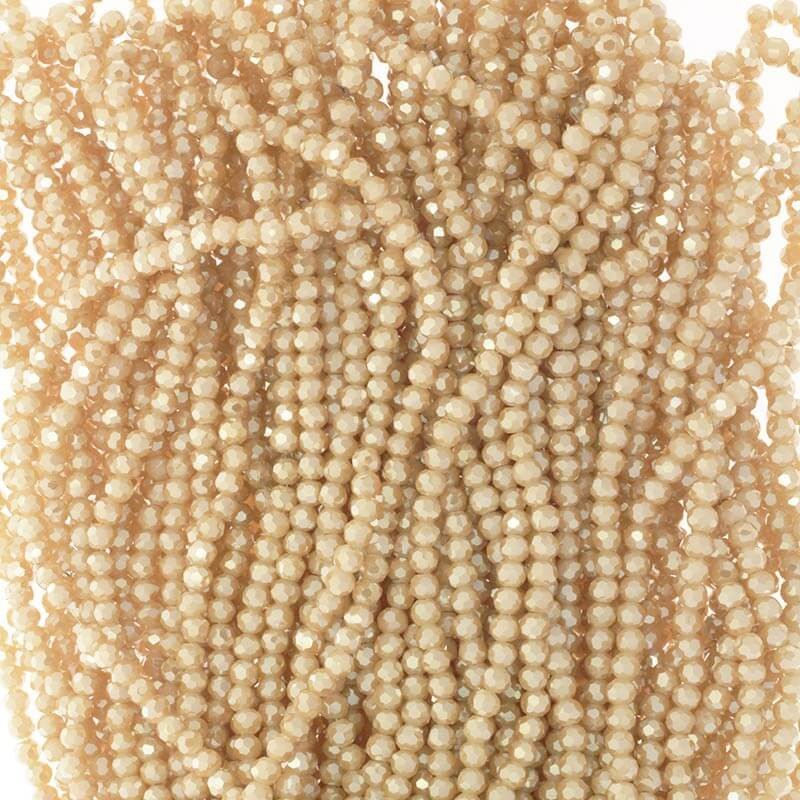 Koraliki kryształki kulki 4mm perłowy nude 96szt  SZKRKU04061