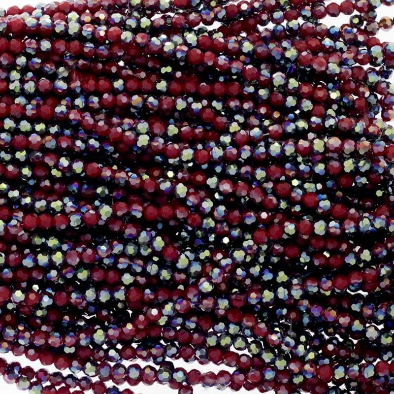 Crystal beads 4mm red rustic 96pcs SZKRKU04122