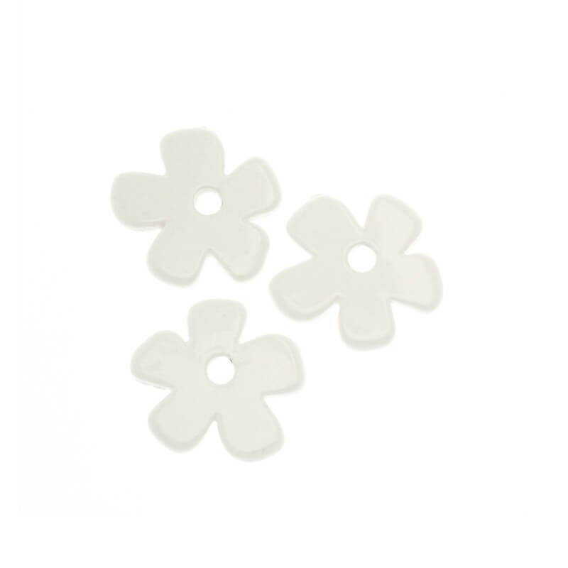 Kwiatki ceramiczne 36mm białe1szt CKW36K08