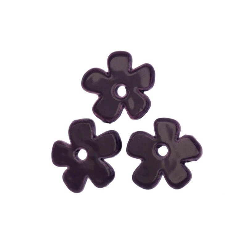 Ceramic flowers 36mm violet 1pc CKW36F10