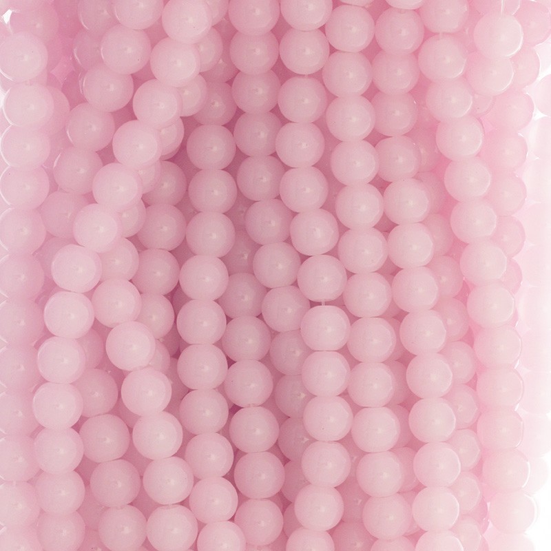 Koraliki Pastels / szklane 10mm różowa lawenda 84 sztuki SZPS1005