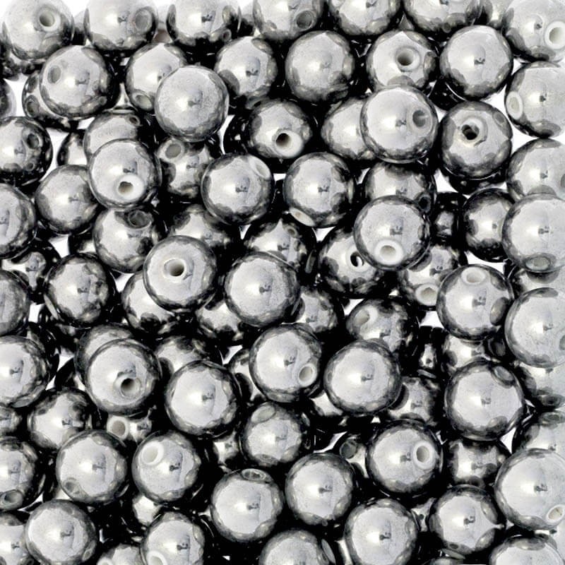 Ceramic beads 12mm mercury beads 1pc CKU12SSDA