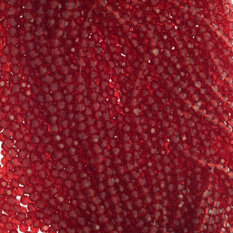Crystal beads 6mm red 100pcs SZKRKU06020