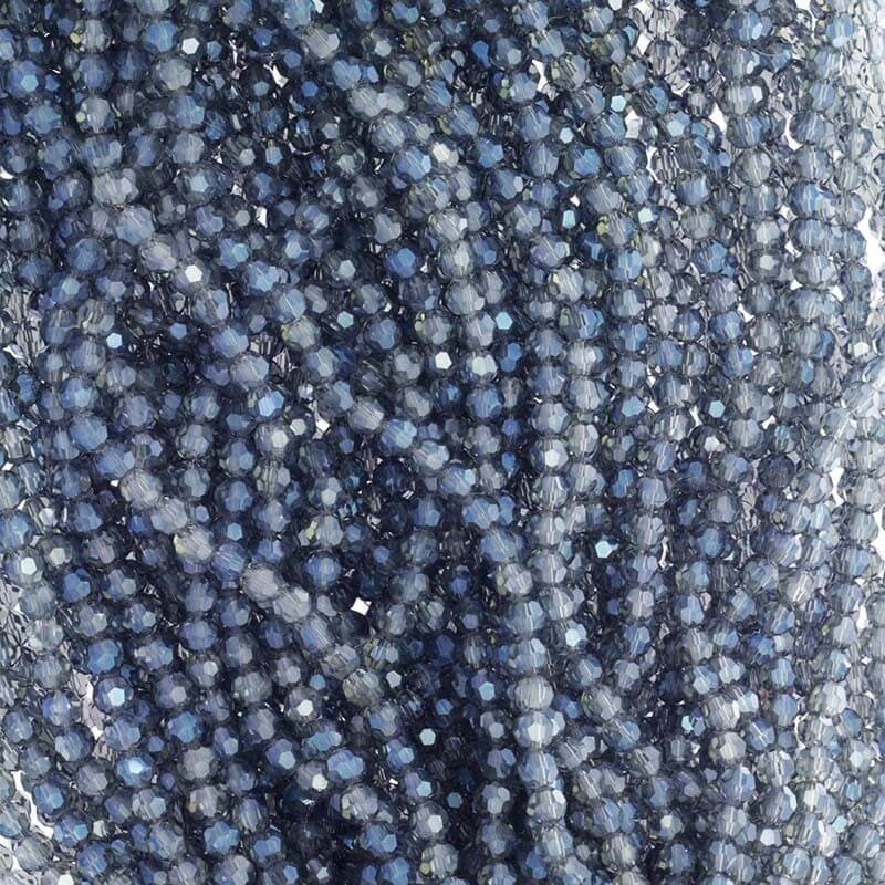 Crystal beads 6mm beads gray / navy chameleon 100pcs SZKRKU06036