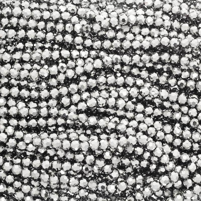 Crystal beads 6mm platinum beads 100pcs SZKRKU06054