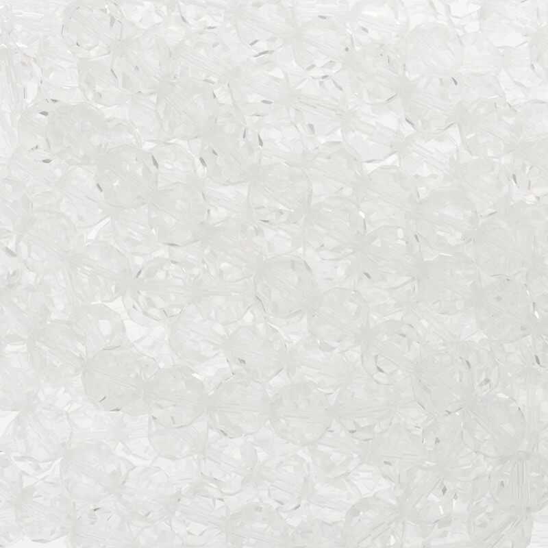 Koraliki kryształki kulki 12mm białe transparentne 50szt  SZKRKU12001