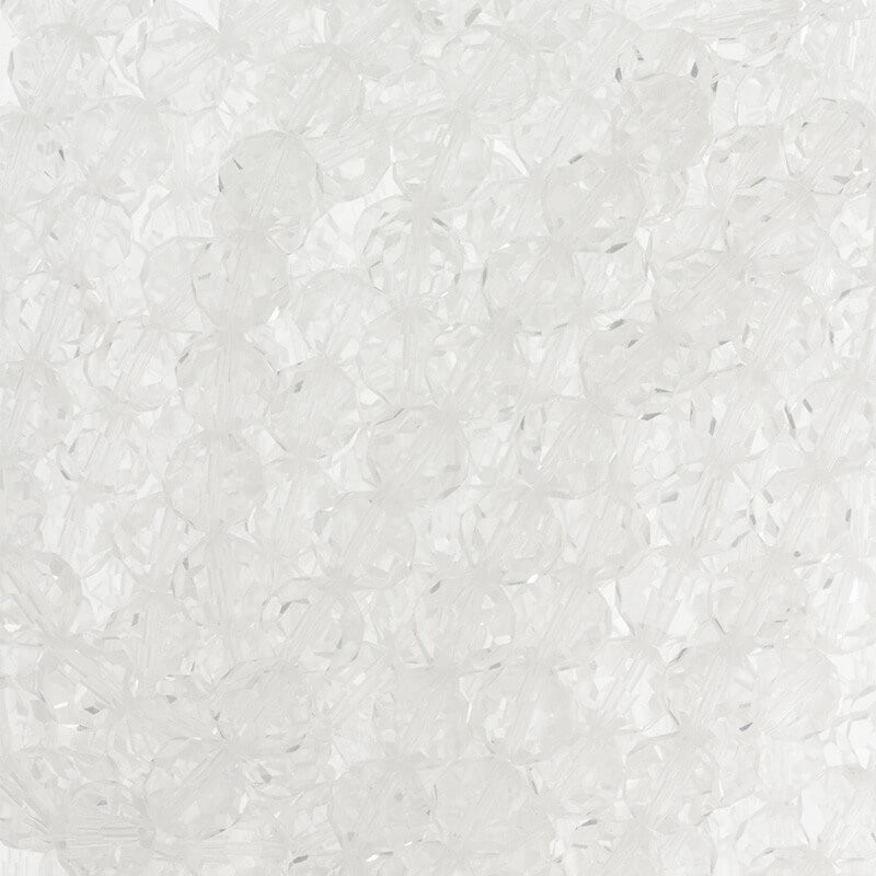 Koraliki kryształki kulki 12mm białe transparentne 50szt  SZKRKU12001