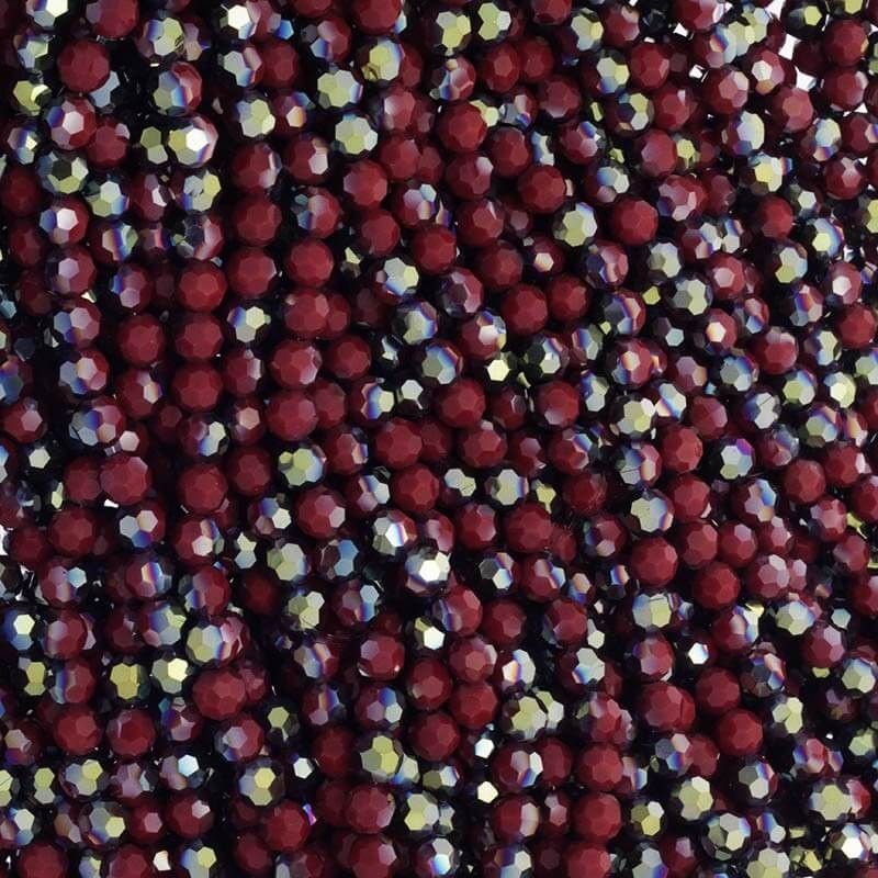 Crystal beads 10mm red rustic 70pcs SZKRKU10122