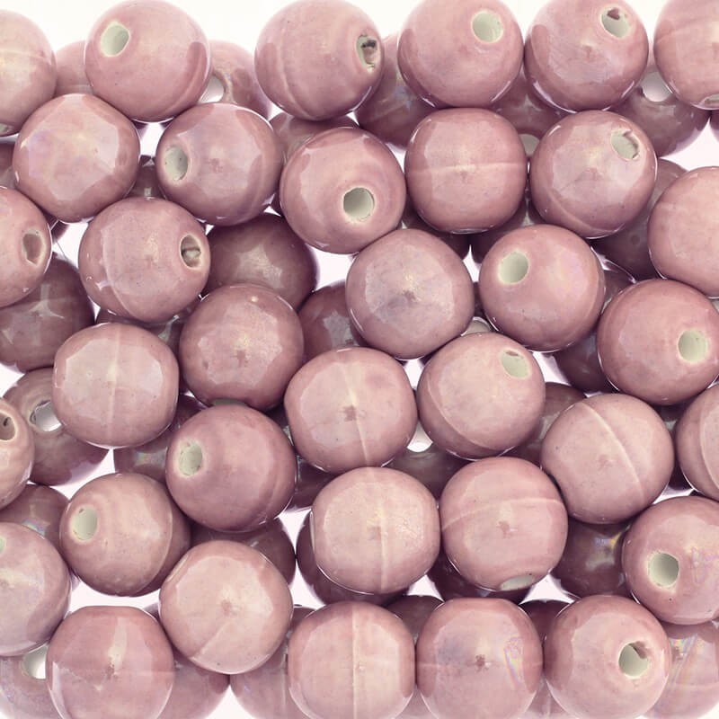 Beads / Ceramic balls 20mm light purple 1pc CKUD20F12