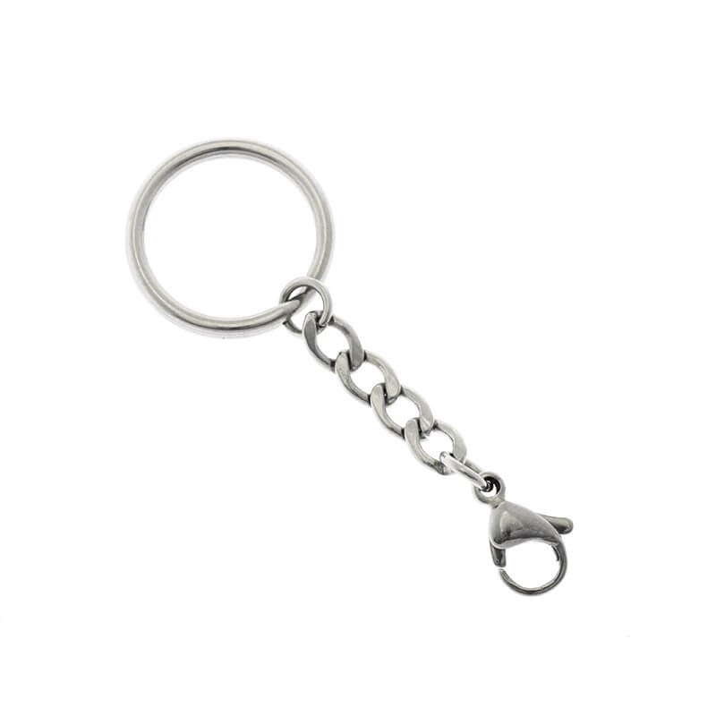 Bases for keyrings surgical steel 1pc 30x2mm ZAPBRKMSCH