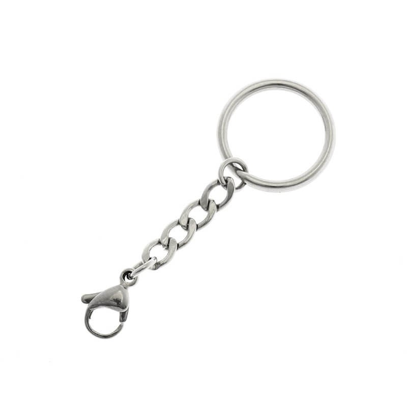 Bases for keyrings surgical steel 1pc 30x2mm ZAPBRKMSCH
