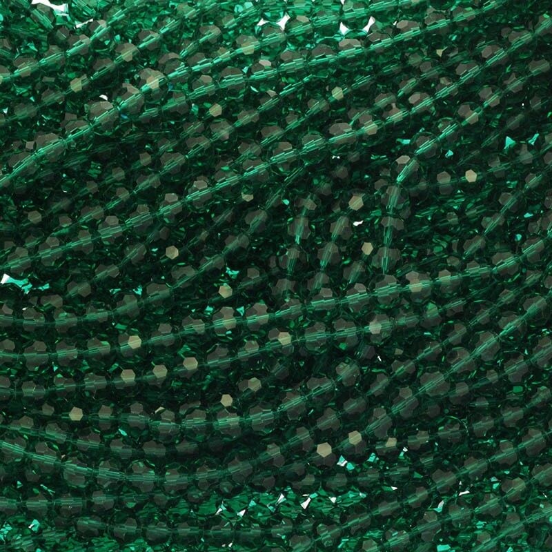Koraliki kryształki kulki 8mm zielone 72szt SZKRKU08018