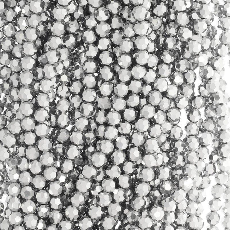 8mm crystal beads platinum 72pcs SZKRKU08054
