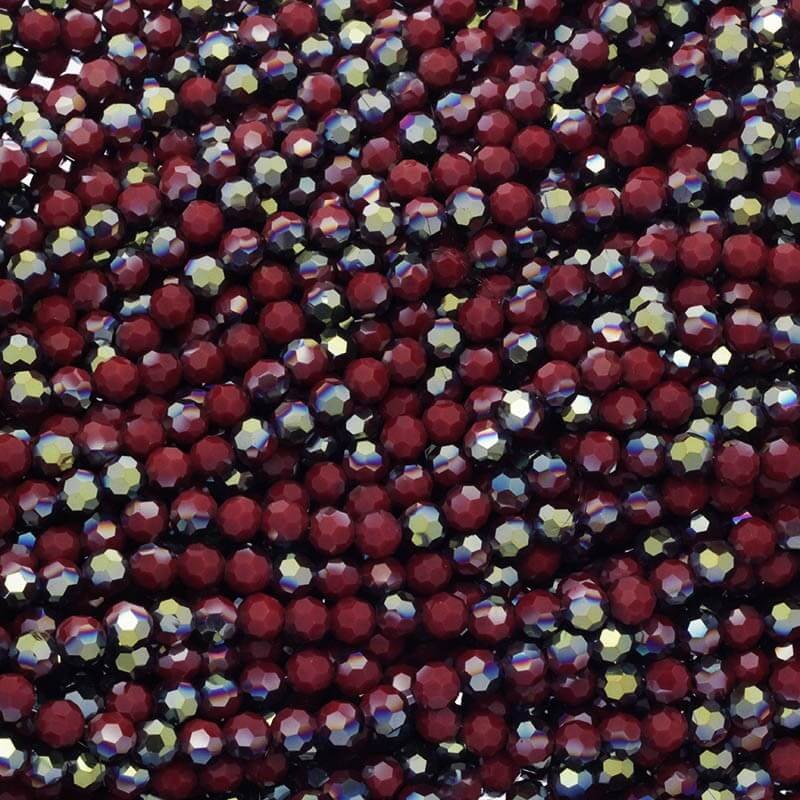 Beads, crystal beads 8mm red rustic 72pcs SZKRKU08122