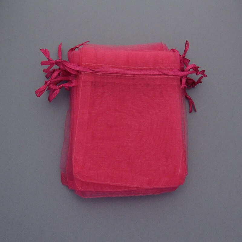 Organza bags pink 12x9 cm 2pcs ORG1217
