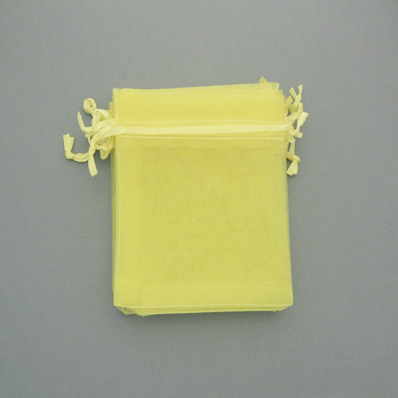 Organza bags yellow 12x9 cm 2pcs ORG1216