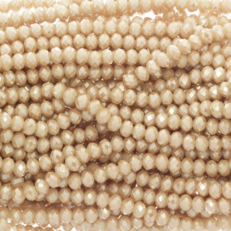 Crystal beads / pearl nude / 8x6mm 72pcs SZKROP08061