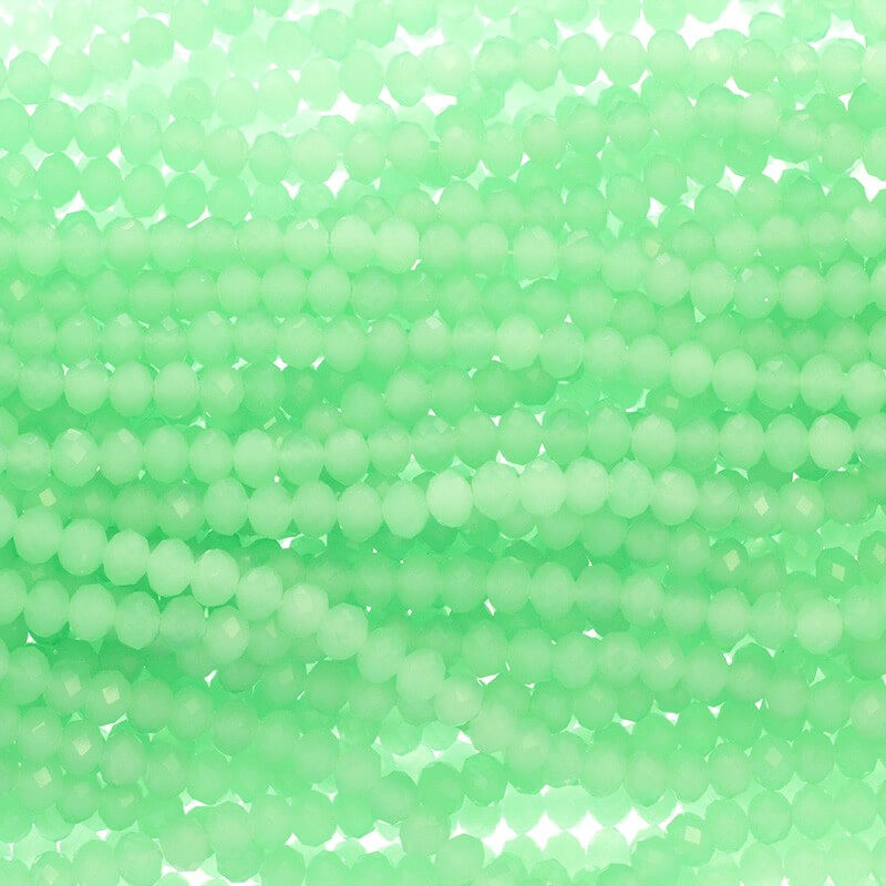 Beads / rings, crystals / pistachios / 8x6mm 72pcs SZKROP08135