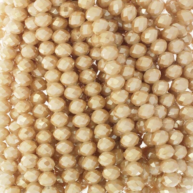 Crystal beads / pearl nude / rings 10x8mm 72pcs SZKROP10061