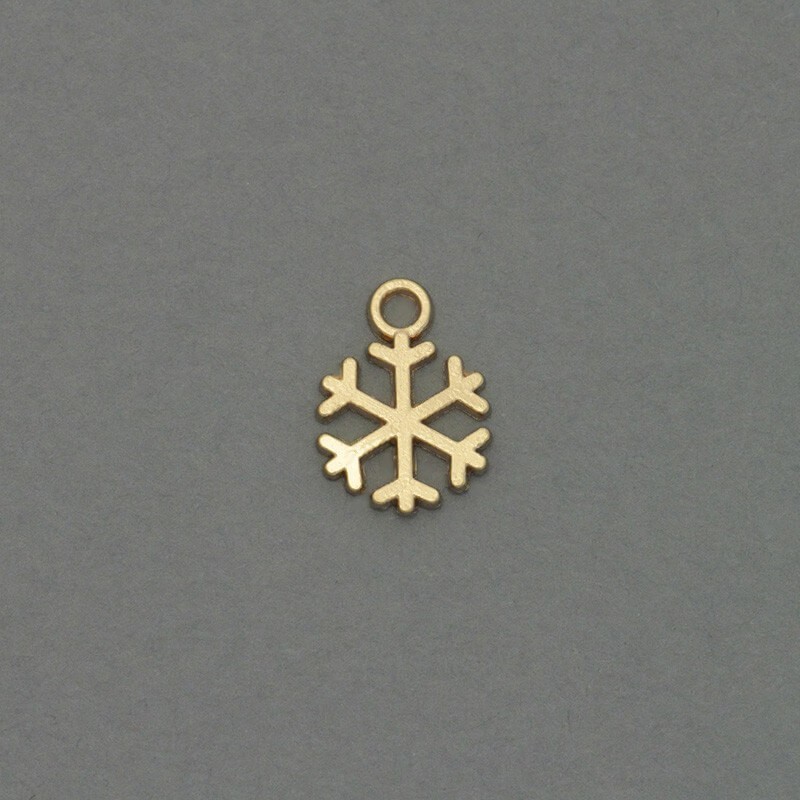 Pendants for snowflake bracelets 2pcs KC gold 14x10mm AKG341