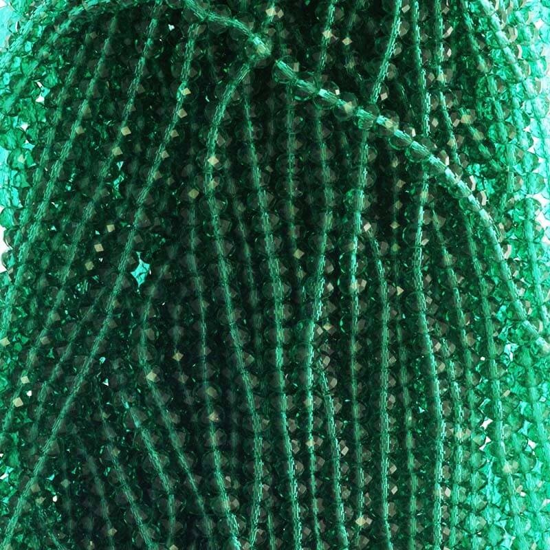Beads / beads crystals / green / 6x4mm 100pcs SZKROP06018