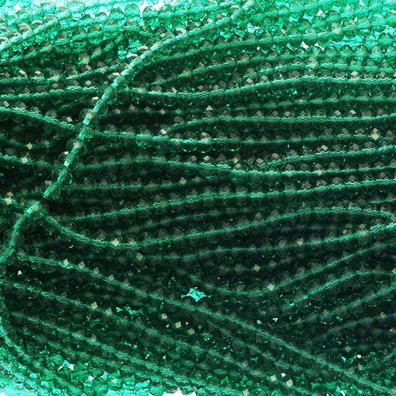 Beads / beads crystals / green / 6x4mm 100pcs SZKROP06018