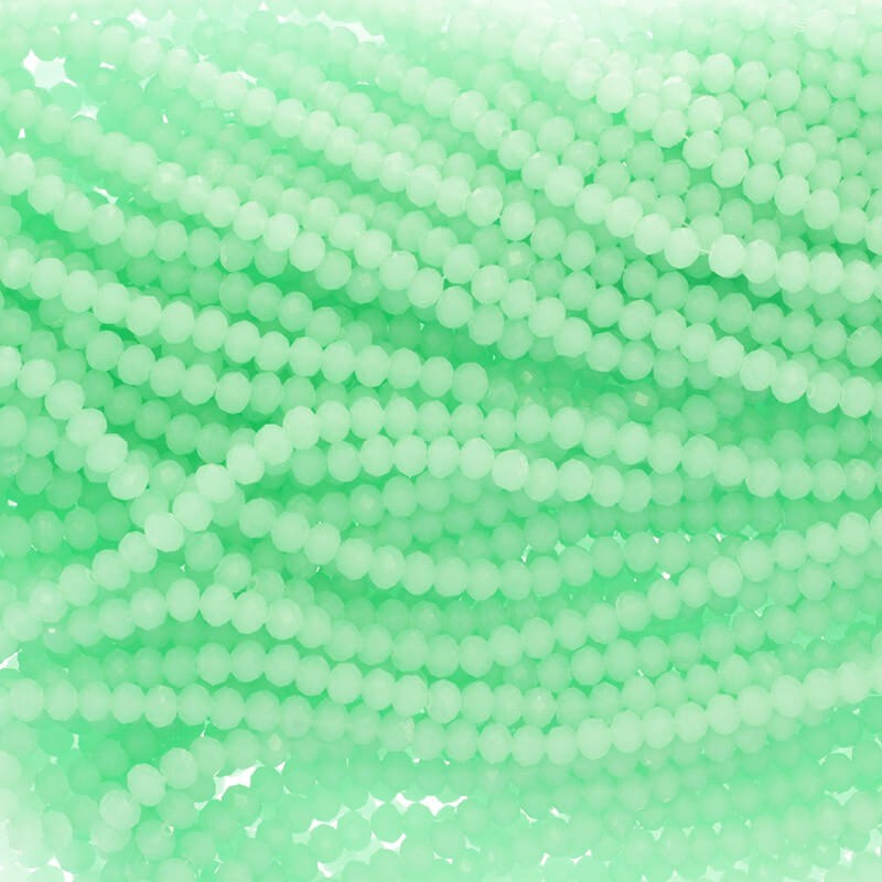 Crystal beads / pistachio / 6x4mm 100pcs SZKROP06135