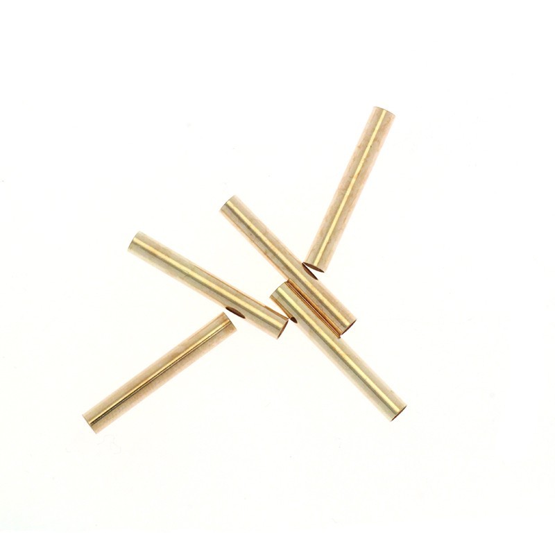 Spacers for jewelry tubes straight nice golden 20x2.7mm 10pcs AKARU07