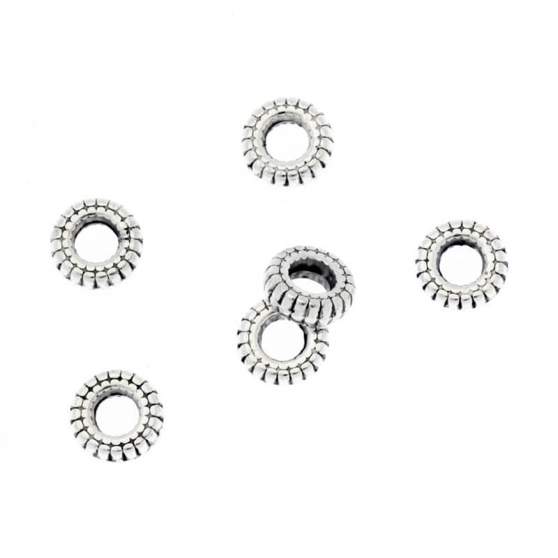 Metal beads, spacers 8x3mm, antique silver, 10pcs AAT023